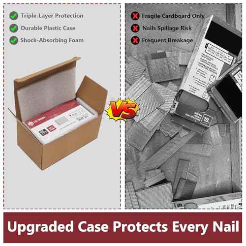 18 Gauge Brad Nails, 6000 Counts 1-inch 18 GA Brad Nails, Galvanized Nails for Nail Gun, Finishing Nail Gun Nails for Pneumatic, Electric Brad Nailer Gun