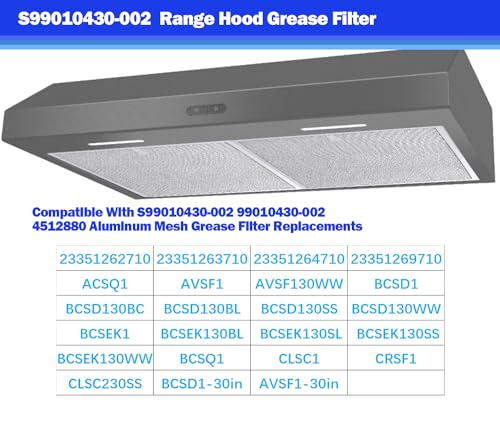 Imengnie S99010430-002 Range Hood Filter 2-Pack 5-Layer Aluminum Grease Filter Replacement