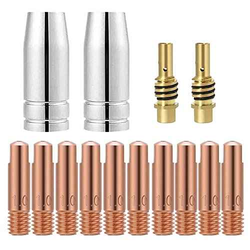 FORTON Mig Welder Tips 30-Pack Welding Tips .030" Contact Tip for Mig Welding Gun, Copper (0.035" Accessory Kit)