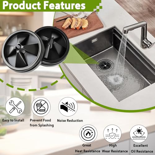4-Pack 3-3/8in Garbage Disposal Splash Guard Compatible with