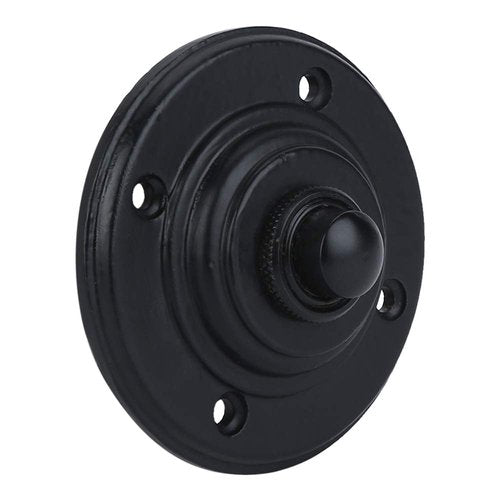 STALLION HARDWARE Iron Doorbell Push Button Black Powder Coat Finish W ...