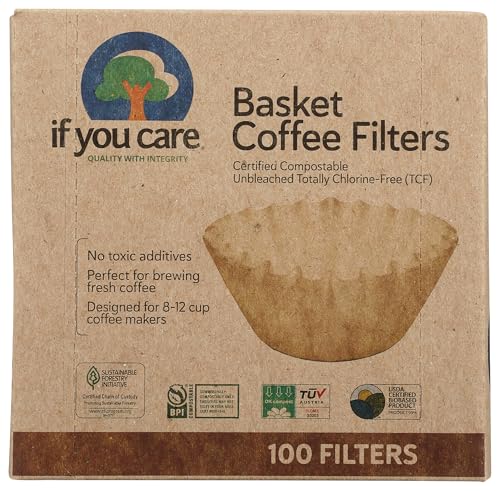 If You Care 100-Count Coffee Filter Baskets for 8-12 Cup Drip Makers