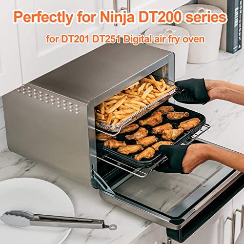 Air Fryer Oven Basket 14.4x11.4x3.75in, Replacement Tray for Ninja DT200/DT201 DT251 DT501 DT551 – Model 105SH200