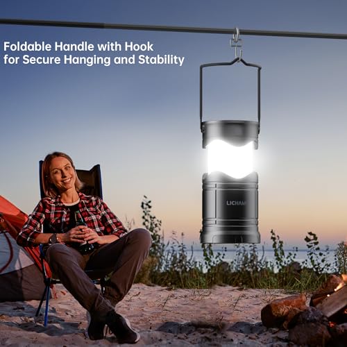 4-Pack Solar Camping Lanterns with USB Rechargeable LED Flashlights - Emergency & Outdoor Power