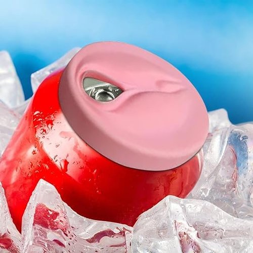 Soda Can Lids, Vagina Shaped Can Covers for Soda, Fits Standard Canned Beverage, Novelty Bachelor Party Novelty Gifts for Women Man (5 Pcs Pink A)