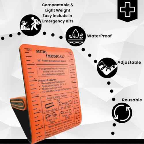 MCR Medical 36" Aluminium Reusable, Waterproof, Splint, Single