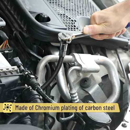 Bates- Flexible Extension Bar Set, 2 pcs, 1/4" & 3/8" Drives, Flexible Drill Bit Extension