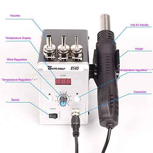 Hot Air Gun 858D 700W BGA Rework Solder Station Soldering Heat Gun Station 110V For SMD SMT Welding Repair Tools
