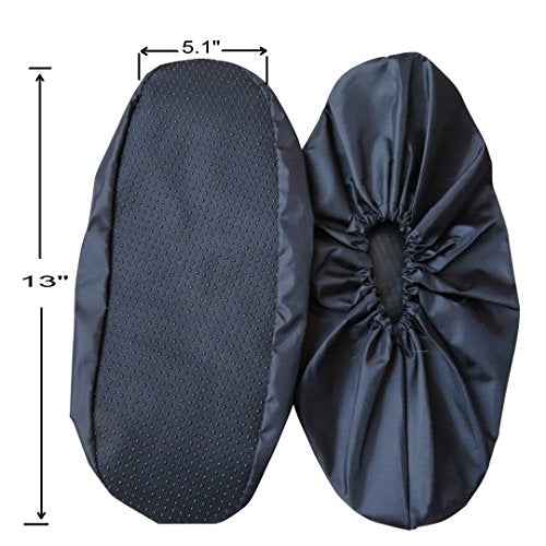 Washable Reusable Shoe Boot Covers - Non-Slip, Water-Resistant (2 Pairs, Large) for Contractors & Households - Keep Carpets, Floors, and Rooms Clean