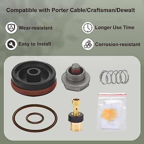 N008792 Air Compressor Regulator Repair kit, Compatible With Craftsman/Dewalt/Porter Cable Air Compressor Regulator Fits C002 C006 1WC94 1WC95 D55155 D55168 D55167 D55684