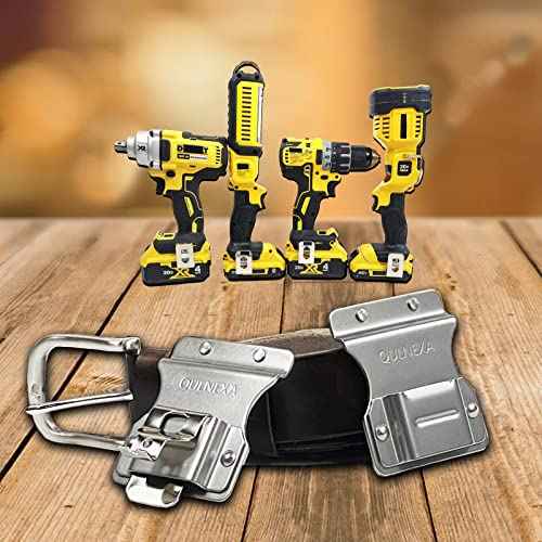 Clip On Tool Belt Drill Holder, Holster Tool Belt Clip for Tape Measure Holder Clip Holster Cordless Drill, Impact, Nailer, Any Tools with Hanger Clips