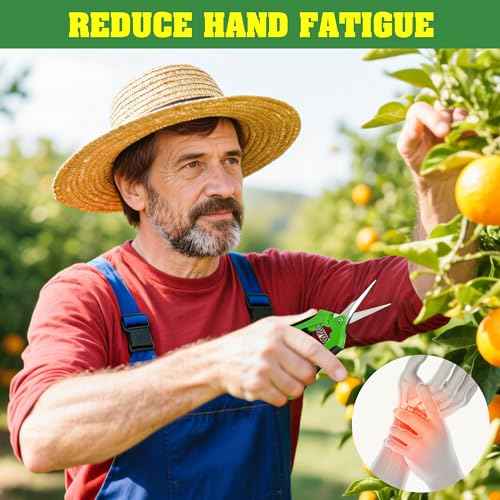 4 Pack Garden Shears, Stainless Steel Shears Gardening Tools, Scissors, Garden Clippers, Pruning Shears for Gardening Shears & Scissors (Orange Green)