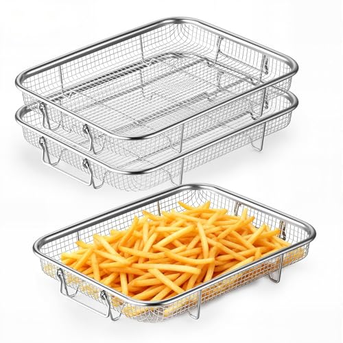 P&P CHEF 11.8 In Air Fryer Basket Set (3 Pieces) for Oven & Air Fryer, 11.8 x 9 x 2 Inches