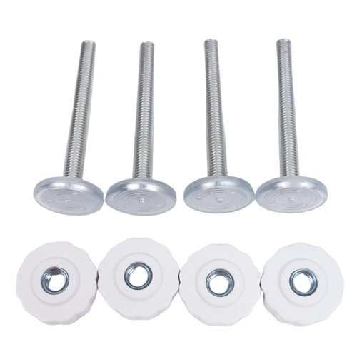 4-Set Universal M8 (8mm) Threaded Rods for Baby & Pet Safety Gates,Extra Long Baby Tension Gate Extender (White)