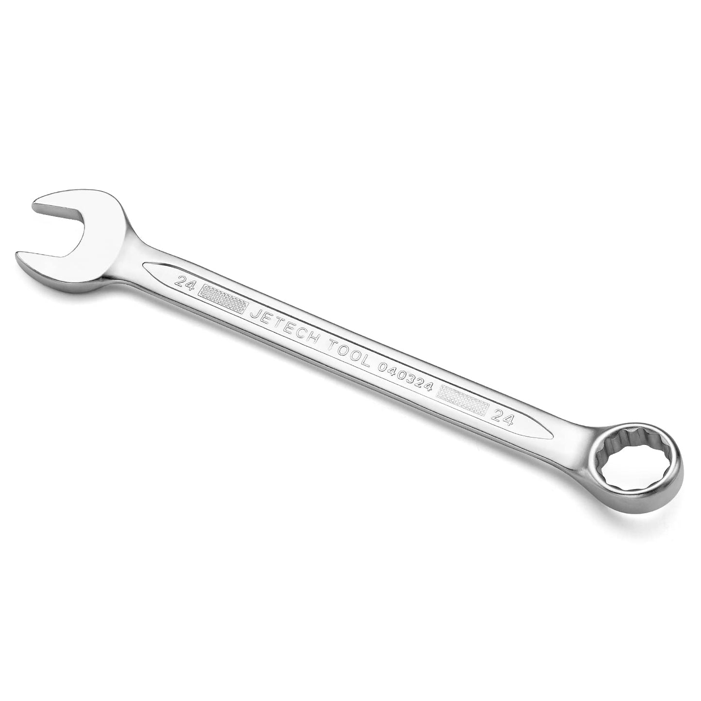 Jetech 24mm Metric Combination Wrench - Premium Industrial Grade Spanner: 12-Point Box End, 15-Degree Offset, Durable Chrome Vanadium Steel, Sand Blasted Finish
