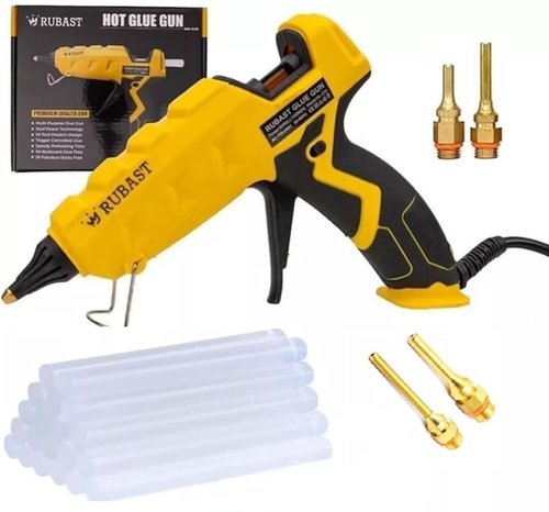 Full Size Heavy Duty Industrial Hot Glue Gun, 60/100w Dual Power & Dual Nozzle, Free 20 Glue Sticks Pack (15×11cm)- High Heating Temp Glue Gun Suitable for DIY Arts,Crafts,Home Repairs-USA Plug
