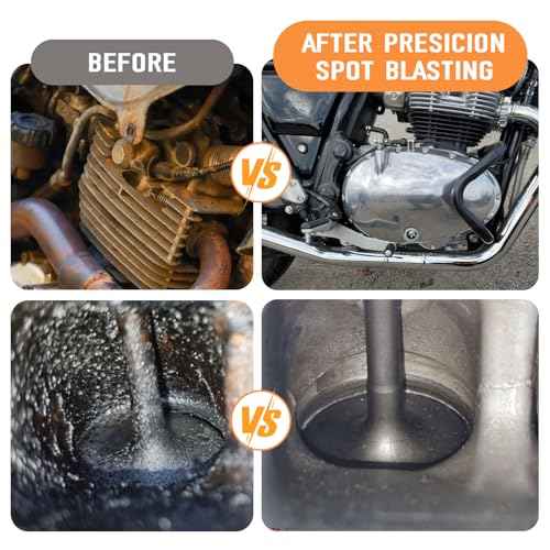 Sand Blaster Long Nozzle Walnut Blasting Kit Compatible with Le Lematec Soda and Walnut Blaster, Abrasive Media Sandblaster Sandblasters Extended Nozzle for Carbon Cleaning Spot Blasting