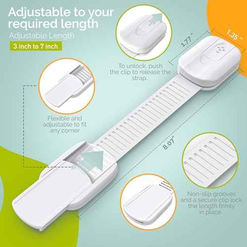 Yolay Child Proof Cabinet Locks Baby Proofing (12-Pack) Child Safety Locks with Baby Proof Multi-Purpose Lock for Cabinets, Drawers, Fridge, Trash Can, Cupboard with Adhesive Drawer Door Latches