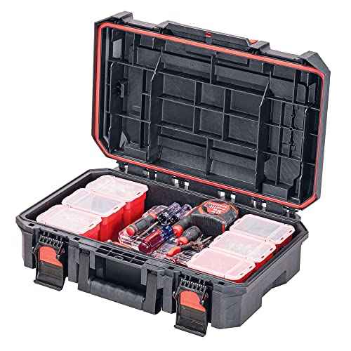 CRAFTSMAN TRADESTACK System Tool Box, Water Resistant Tool Storage, with 6 Small Parts Containers, 21 Inch (CMST21415)