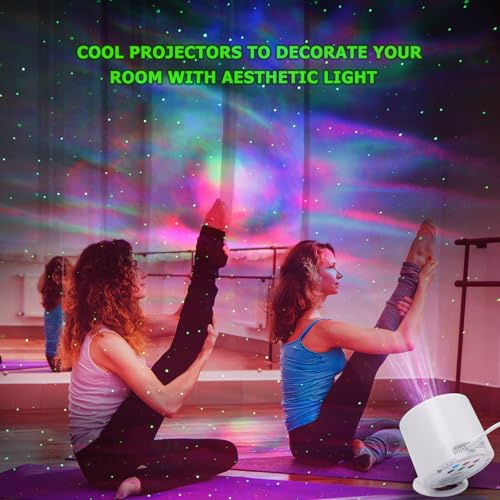 HERHOTER 3in Galaxy Star Projector with Timer & Remote for Bedroom & Party Decor