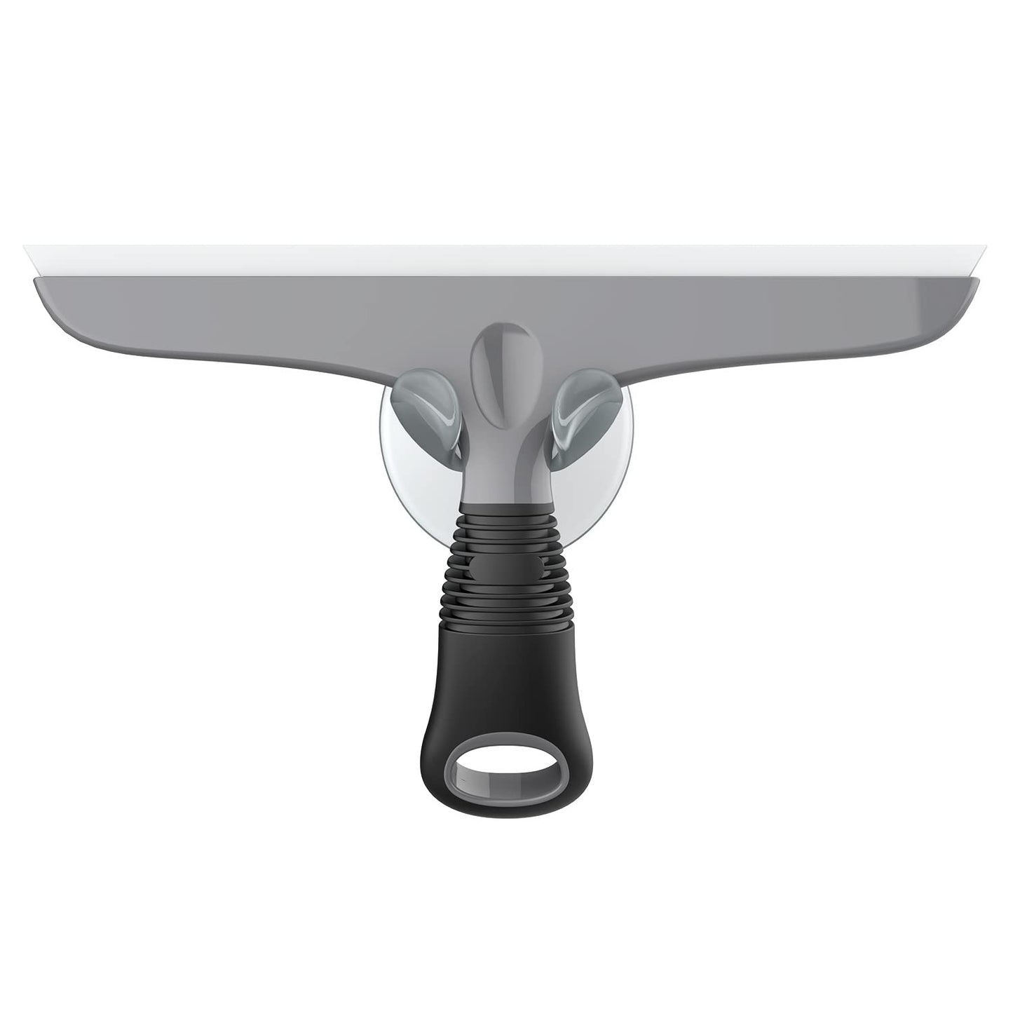 MR.SIGA Multi-Purpose Silicon Squeegee for Window, Glass, Shower Door, Car Windshield, Heavy Duty Window Scrubber, Includes Suction Hook, 10 inch, Gray & Black, 1 Pack