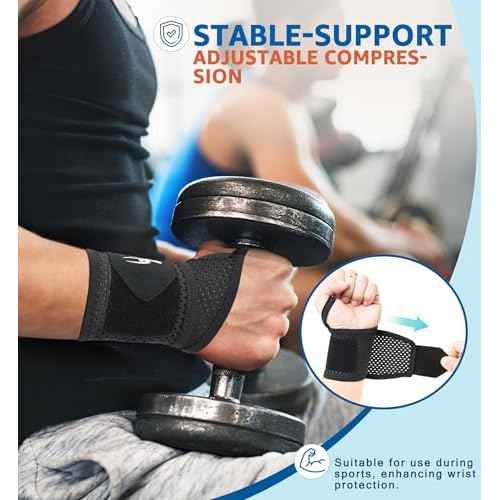 HiRui 2-Pack Ultra-Thin Mesh Wrist Wraps - Breathable, Adjustable Wrist Support for Workouts & Daily Use - Unisex Wrist Brace for Pain Relief, Tendonitis, Carpal Tunnel - One Size Fits All (Black)