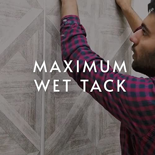 Heavy Duty Clear Wallpaper Adhesive 1 Gallon - Non-Staining, High Tack for Vinyl & Wallcoverings