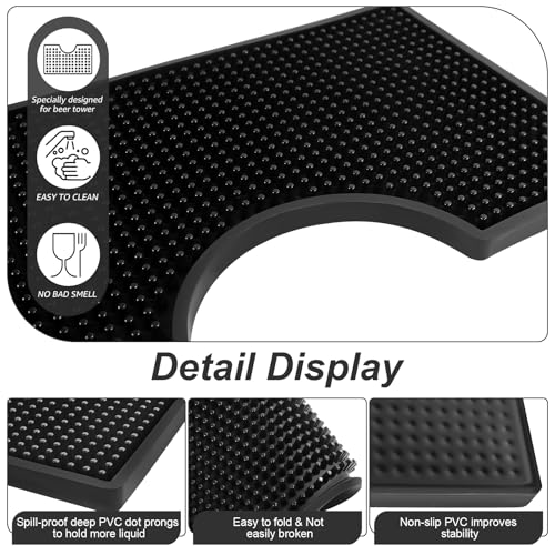 MRbrew Beer Drip Tray 12 x 6.9 in Non-Slip PVC Kegerator Surface Mount Tray