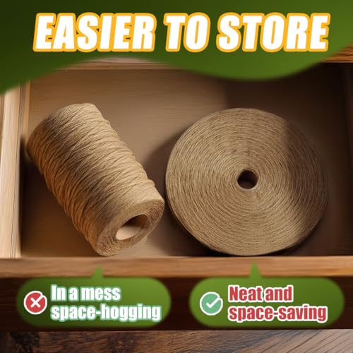 PerkDecor 1000ft Natural Jute Twine Rope Bulk Brown 2mm Craft & Garden Cord