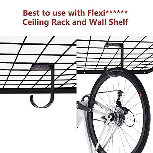 6-Pack Storage Hook for Garage Ceiling Rack & Wall Shelves, Alloy Steel, 70lbs Capacity, Black