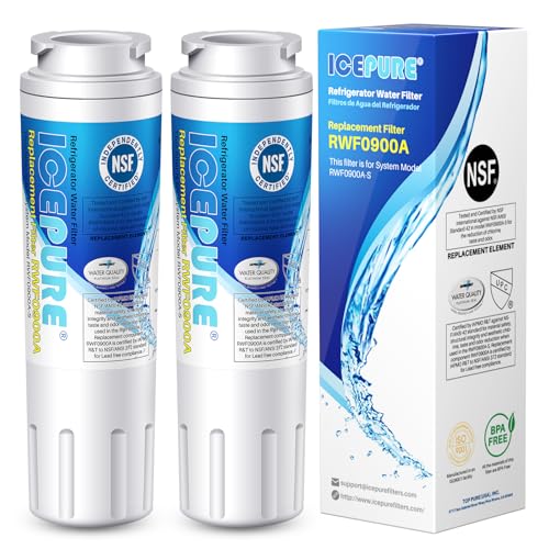 ICEPURE UKF8001 Water Filter Pack of 2 for Whirlpool RWF0900A EDR4RXD1 - Contaminant Reduction NSF Certified
