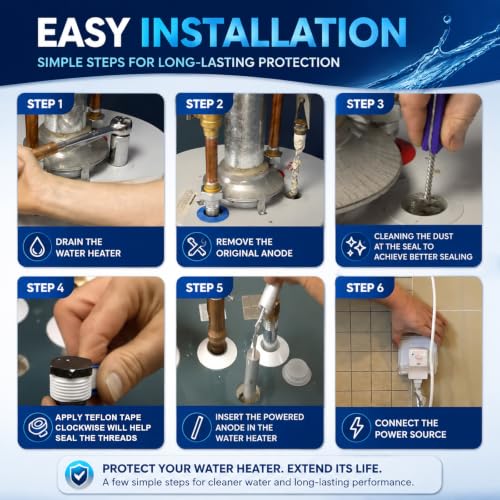 YRJNS 44-Inch Flexible Magnesium Water Heater Anode Rod Replacement Kit - Model 1