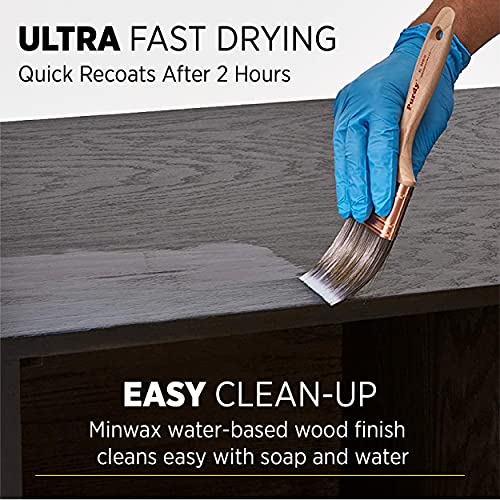Minwax Polycrylic Protective Wood Finish Satin Clear ½ Pint - Variant 1