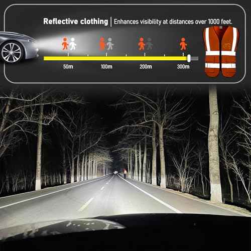 High Visibility Vest Safety Vest with Pockets and Zipper Meets ANSI/ISEA Standard(1 Pack 5 Pack)