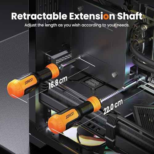 JOREST 25 in 1 Multi Bit Screwdriver Set, Portable Multi Screwdriver Tool All in One, Tool Gifts for Men, Magnetic Screw Driver with Torx Philips Hex Flathead Square, Repair Kit for Bicycle, Toys