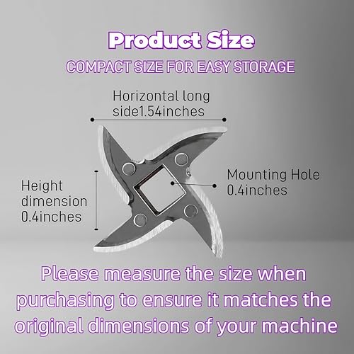 OUSTUE #8 Grinder Blade - Stainless Steel Replacement, 1.54in Dia, 0.4in Thick (2 pc)