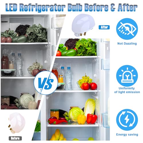 Earthtec W11251749/W11602886 Refrigerator Light Bulb - 120V 4.2W LED Replacement for Whirlpool Amana Kenmore