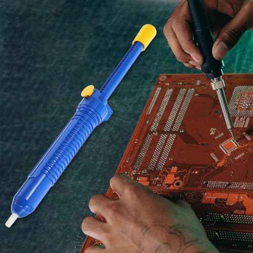Gatuida Desoldering Sucker Manual Solder Extractor Pump for Welding and Soldering Portable Tin Suction Device 11.81 Inch Handheld Tool for Diy and Professional Use