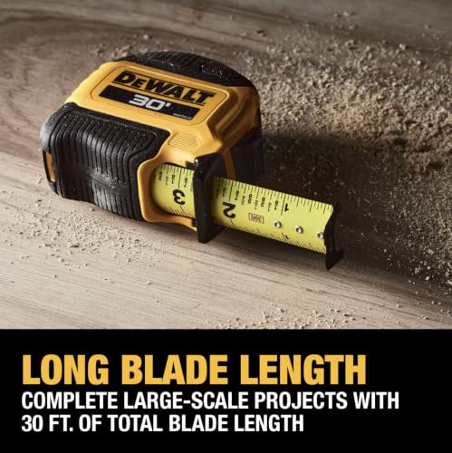 DEWALT Atomic Compact Series Tape Measure 30 ft / 9.1 m with Fractional Blade