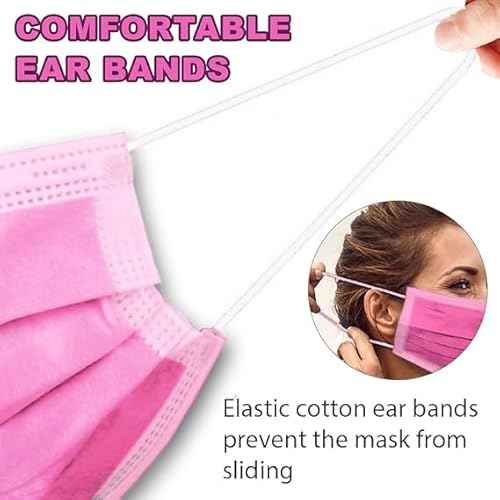 100 Pack 3 Ply Disposable/Filter Protection Face Masks for Adult Men Women