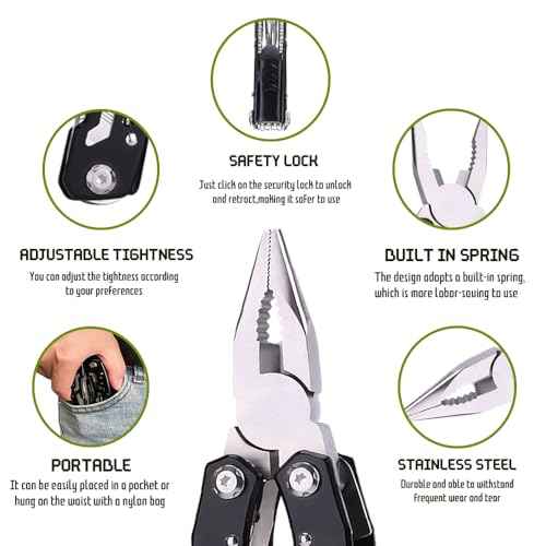 14 in 1 Multitool Pliers Gives One Whistle as a Gift, Professional Pocket Pliers from Wife Daughter to Father Boyfriend Husband on Christmas, Birthday, Valentine's, Father's Day - Samest