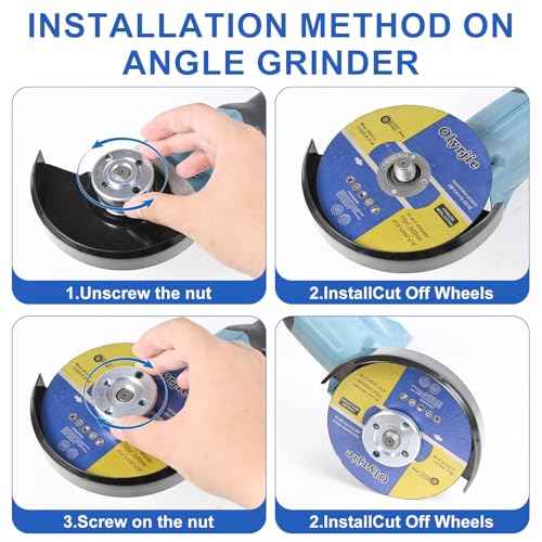 10 Pack 4 1/2 in Cut Off Wheel Cutting Wheels for Angle Grinders, Ultra Thin Grinding Wheels, Metal Cutting Discs