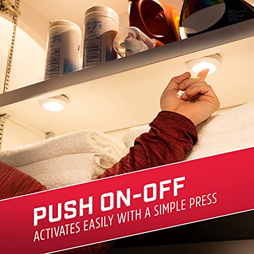 Energizer 2 Pack White Battery-Powered Puck Lights Tap On/Off 50 Lumens