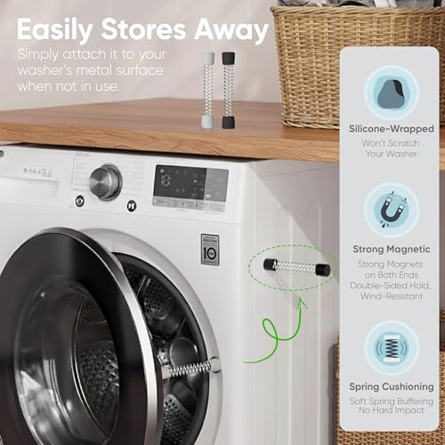 2-Pack Brivdeto Front Load Washer Door Prop Magnetic Door Holder – Black