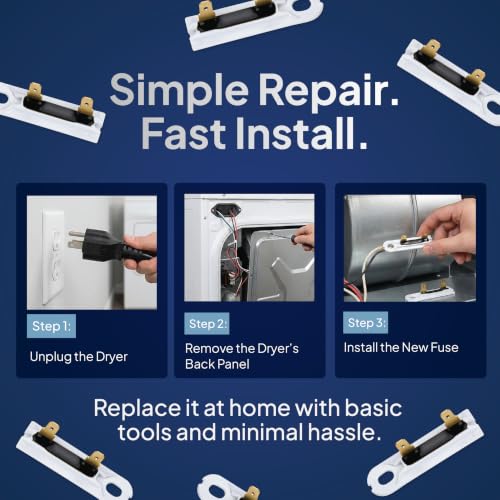 WP3392519 Thermal Fuse 3-Pack for Whirlpool Maytag Kenmore Dryers – Direct-Fit Replacement