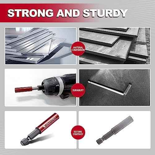 2PCS 12inch Strong Magnetic Drill Bit Extension Holder for Impact Driver,1/4" Hex Shank S2 Steel Magnetic Screwdriver Extension,Drill Bit Extender