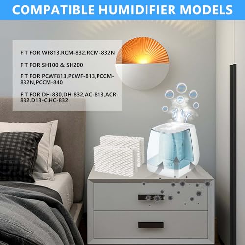 4 Pack WF813 Humidifier Filters for Equate EQ-2119-UL, WF813/ECW813