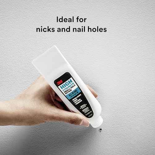 3M Small Hole Repair High Strength, All in One Applicator Tool, 1-Pack, Quick and Easy Repair for Nicks and Nail Holes, Includes Putty Knife, Spackle, and Sanding Pad For Wall Repairs (SHR-3-AIO)