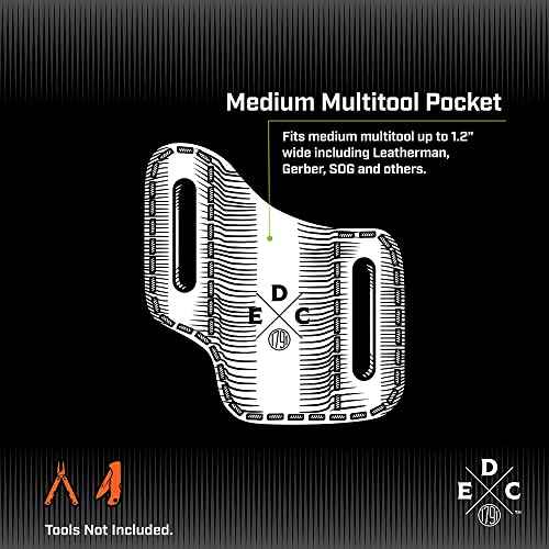 Multitool Sheath, Leather Case Pouch for Belts - Compatible with Full Size Leatherman, Gerber, SOG and Similar Sized Multitools - Canted, Easy Slide