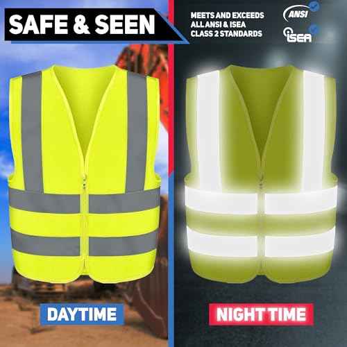 NEIKO High Visibility Safety Vest ANSI Class 2, No Pocket